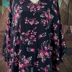 Dressy Top with Bell Sleeves